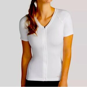 Tommie Copper NWT-2X Back support zip up compression short sleeve
